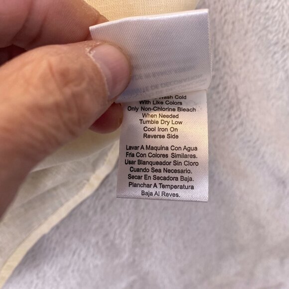 Tenth + Ocean Mens Shirt Large Short Sleeve Button Up Dull Yellow Washable Linen - Picture 11 of 14